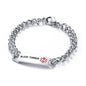 12MM stainless steel medical logo bracelet