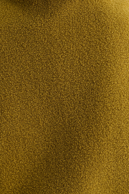 Apple Borg Faux Fur Collar Cropped Jacket – Mustard