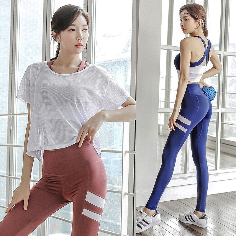 Yoga Sets Women Sportswear Gym Workout Clothing New Quick-Dry Gym Workout Running Suits