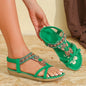 Bohemian Thong Sandals Summer Fashion Flowers Flat Beach Shoes For Women