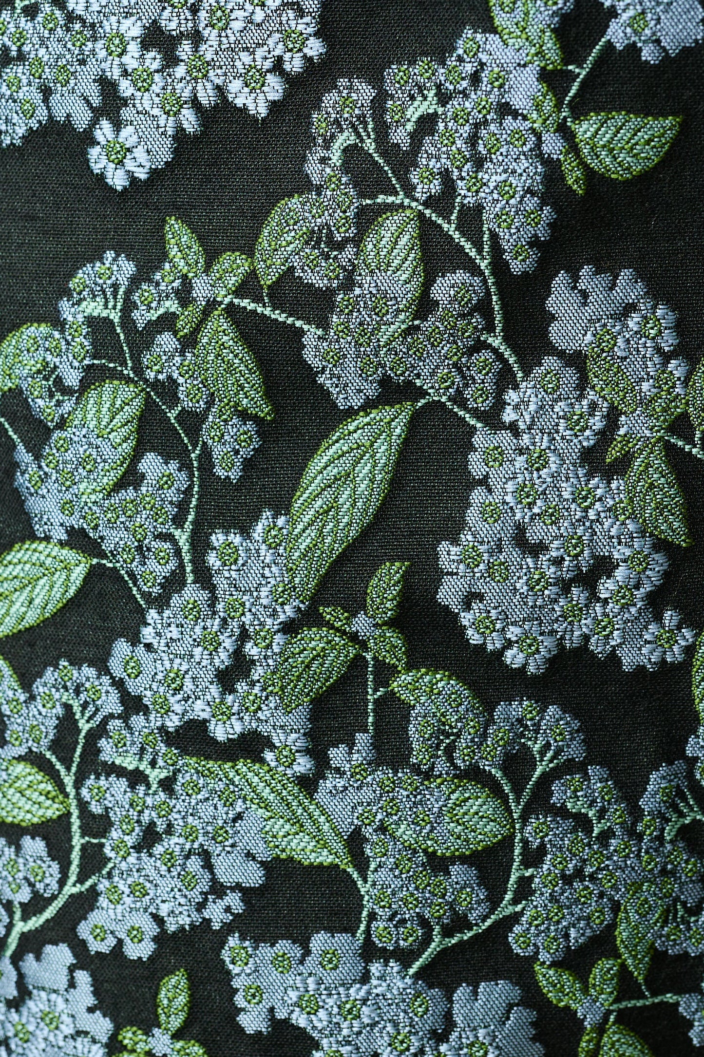 Clementine Blossom Jacquard Peplum Blouse - Black