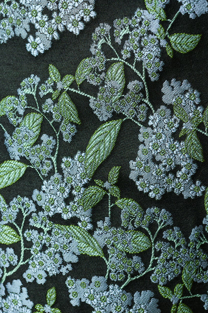 Pasadena Blossom Jacquard Midi Skirt - Black