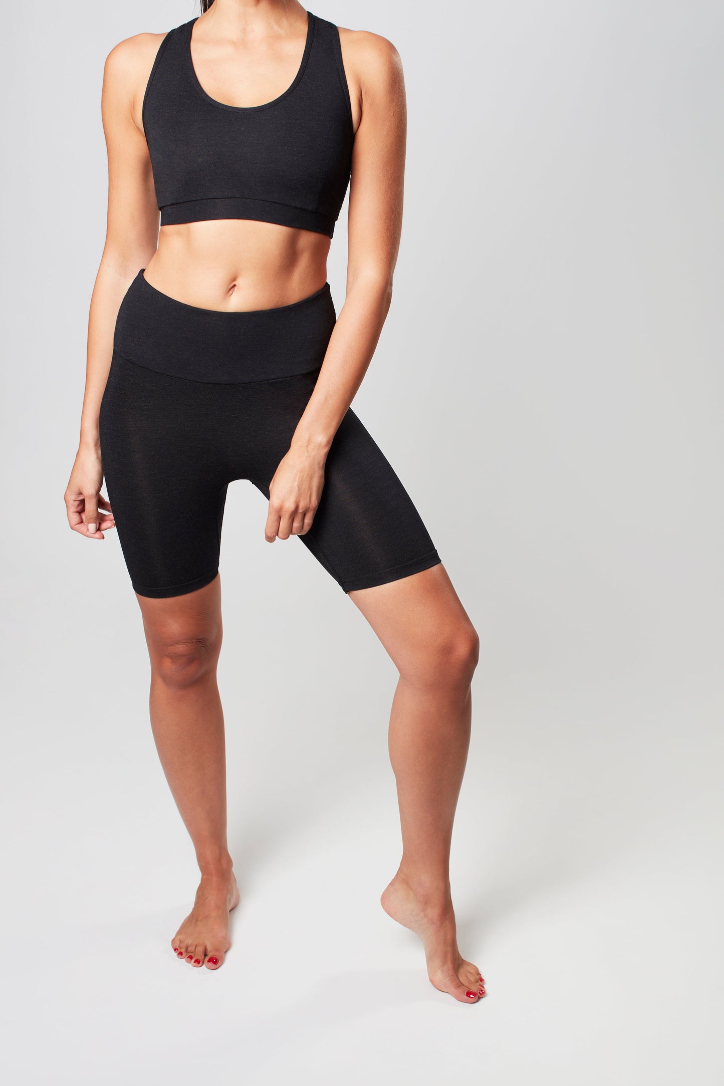 Biker Shorts - Marl Black