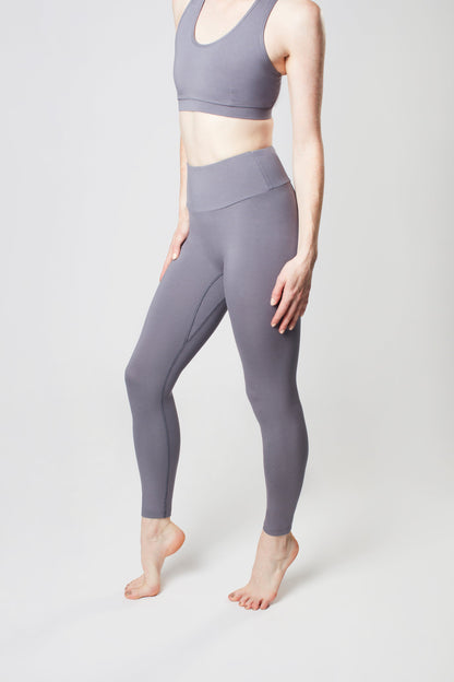 High Waisted Leggings - Pearl Grey