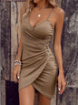 Bandeau Sling Slim-fit Slimming Pleated Dress