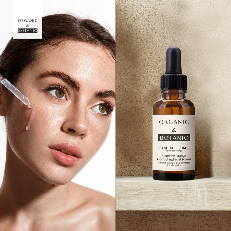 Mandarin Orange Correcting Facial Serum - 30ml - Brightening & Hydrating with Vitamin C, Aloe Vera, & Sea Buckthorn for Radiant, Even-Toned Skin