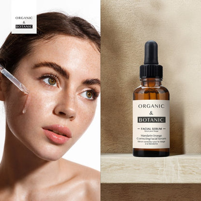 Mandarin Orange Correcting Facial Serum - 30ml - Brightening & Hydrating with Vitamin C, Aloe Vera, & Sea Buckthorn for Radiant, Even-Toned Skin